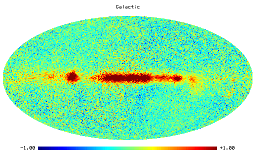 53 GHz (A+B)/2 COBE Sky Map in Galactic Coordinates